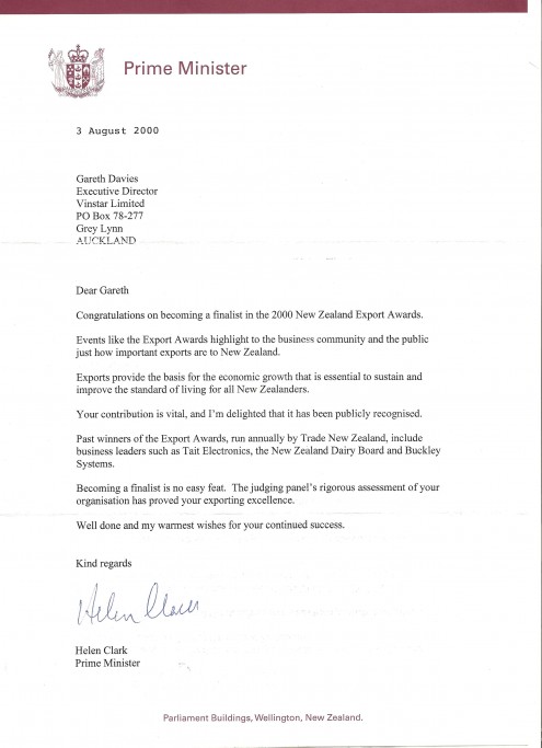 tarata Helen_Clarke_letter_2000_NZ_Export_Awards.jpg